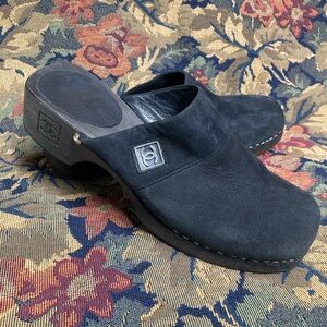 Chanel Vintage Logo Clogs